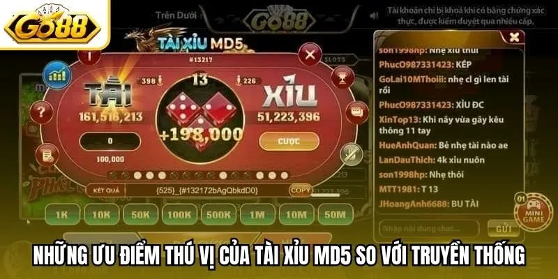 Những ưu điểm thú vị của tài xỉu MD5 so với truyền thống